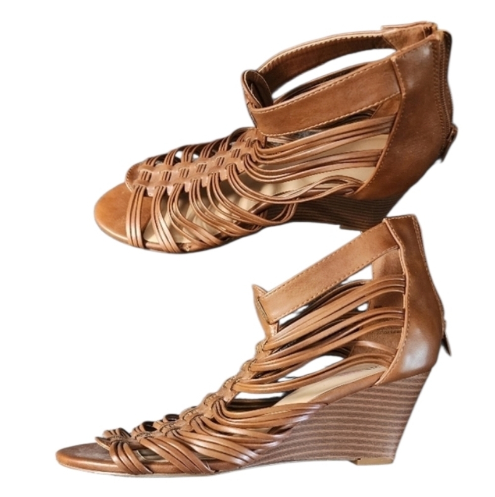 JustFab Brown Strappy Sandals